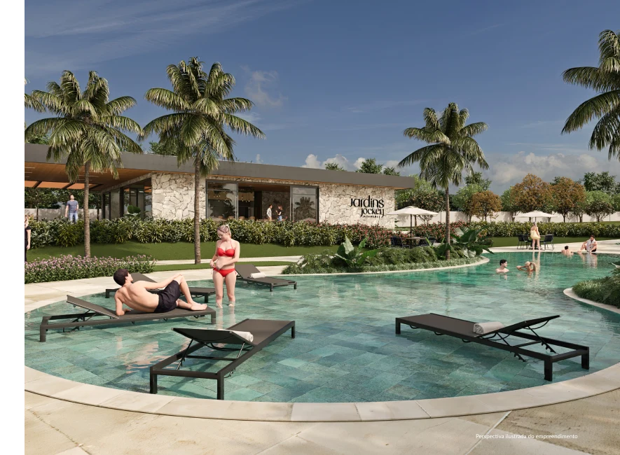 Piscina adulta do Jardins Jockey Residence